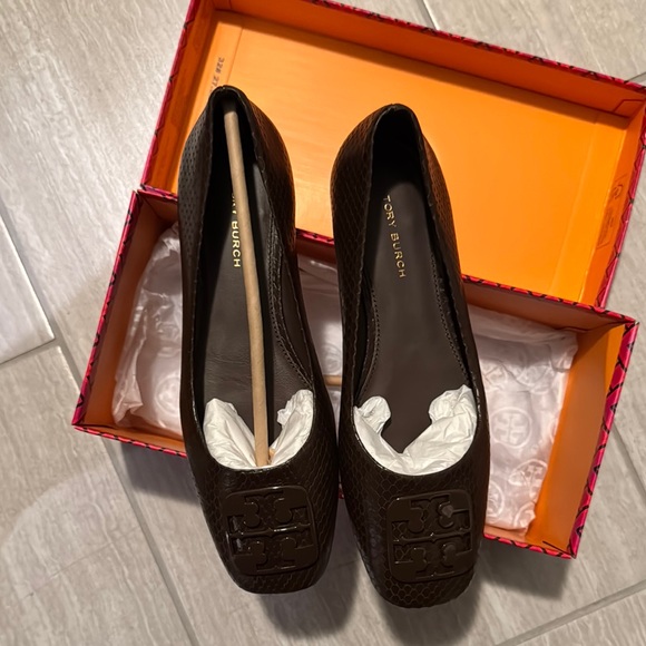 Tory Burch Georgia Snakeskin Ballet Flats NWT - Picture 6 of 8